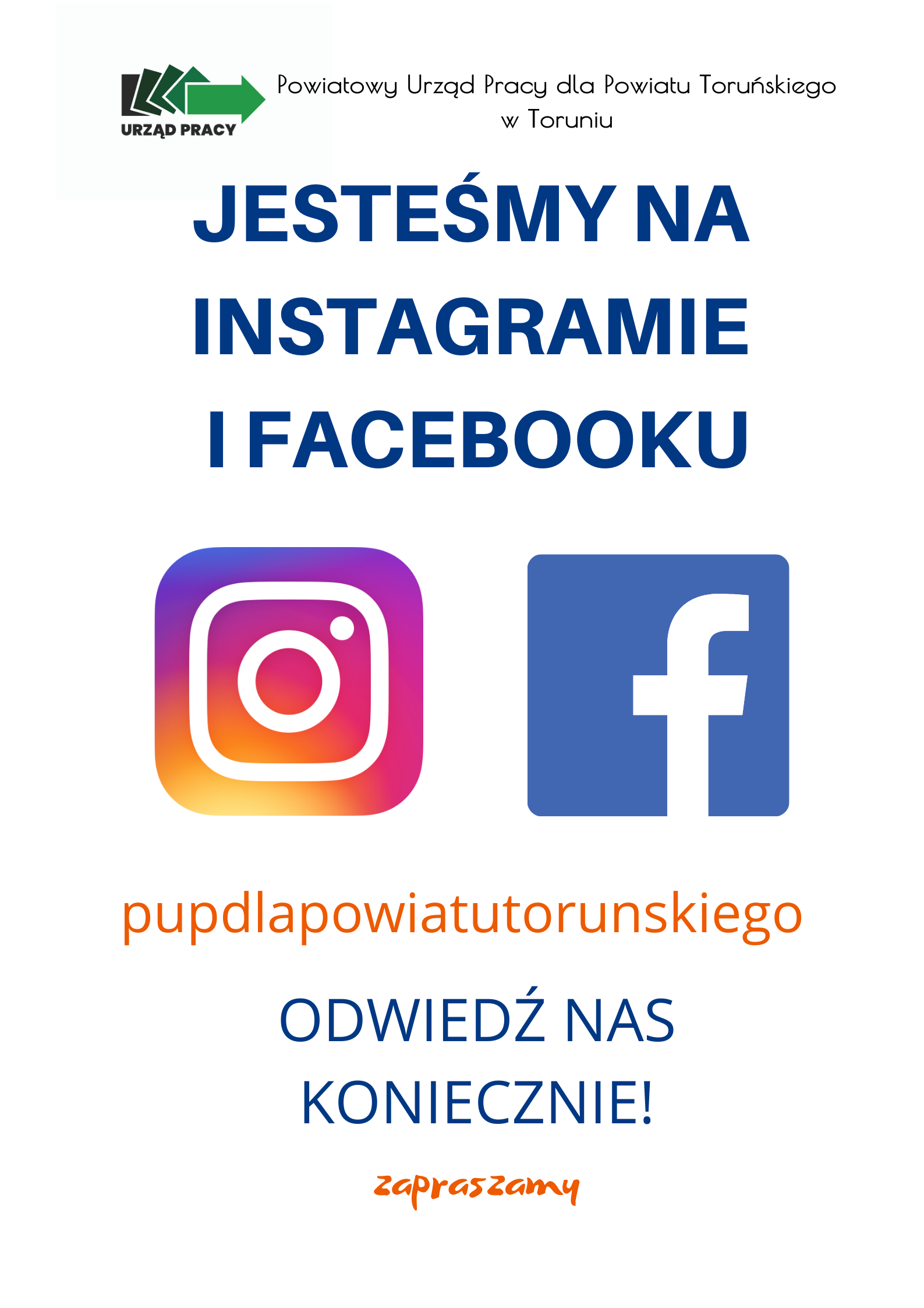 Plakat Facebook i instagram PUP dla PT
